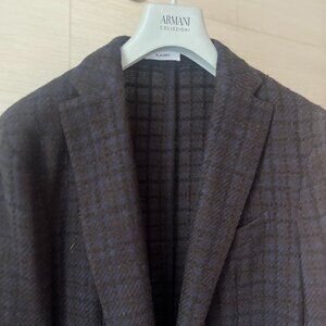 Boglioli Brown Patterned Wool K-Jacket